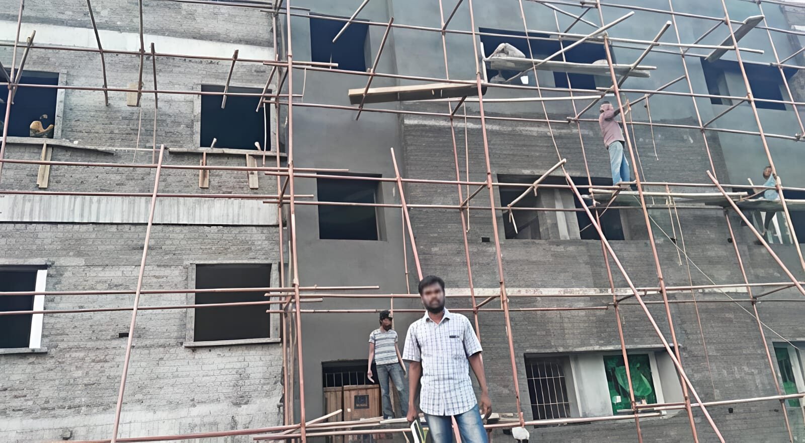 Industrial civil engineering site under development