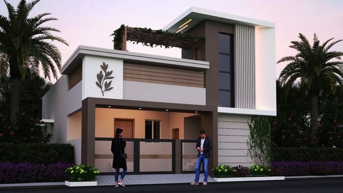 Maaran Construction — Twin-Tone Villa Finish, Trichy